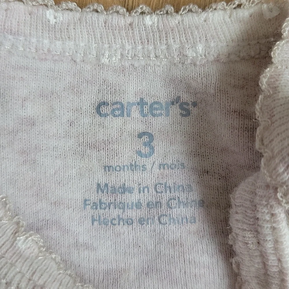 *3/$15* Carter's 3M Baby Girl Short Sleeve Bodysuits 4pcs